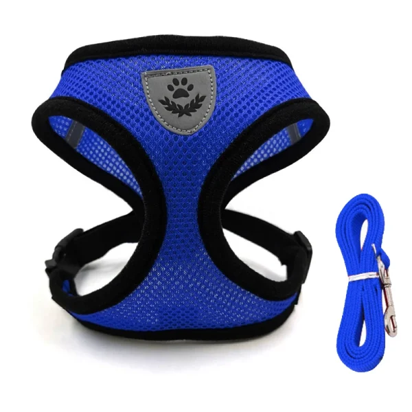 Adjustable Cat Dog Harness Leash Set Reflective