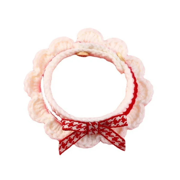 Cute Bow-knot Hand-knitted Adjustable Collar