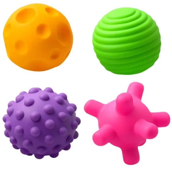 Dog Chew Toy Balls 4 Pack, Textured