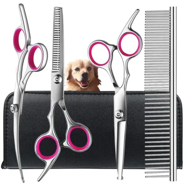 4pcs Premium Titanium Coated Grooming Scissors